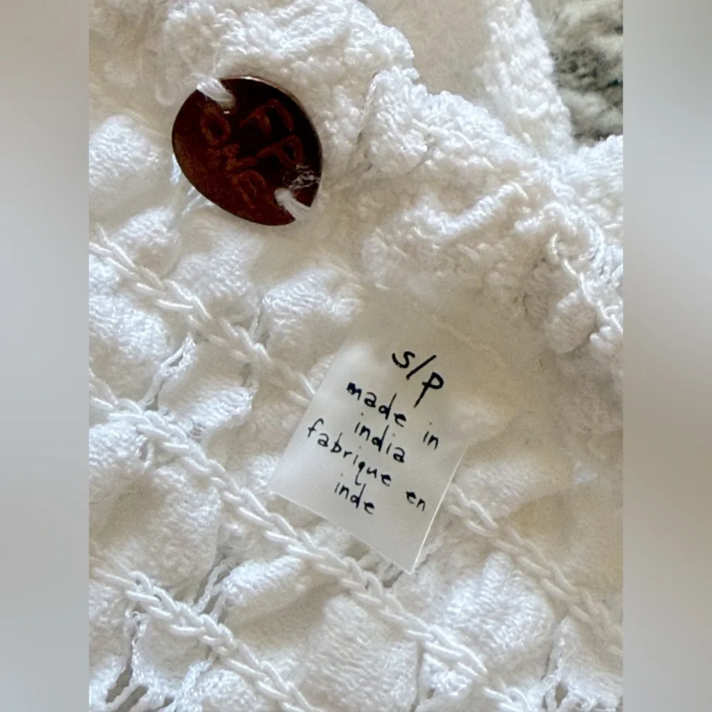 Free People White Lace Crop Top - Picture 3 of 4